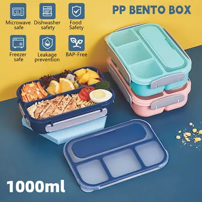 Bento Lunch Box Food Storage Container For Work School Men Women Kids Leakproof • $12.99