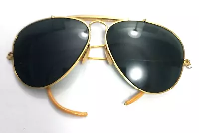 Ray Ban B&L Vintage Gold Aviator Sunglasses USA 58mm READ • $72.99