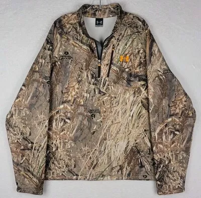 Under Armor Mossy Oak 1/4 Zip Pullover Sweather Men's Size XL  • $34.95