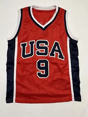 Michael Jordan #9 Team USA New Men Basketball Jersey Red Size S • $23.94