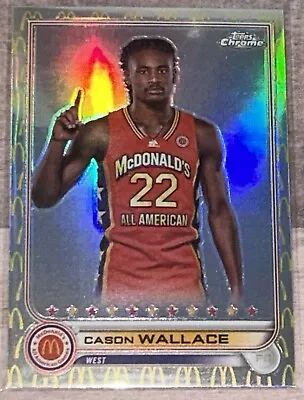 Cason Wallace 2022 Topps Chrome Mcdonalds Basketball SP Arches Refractor #69 • $8