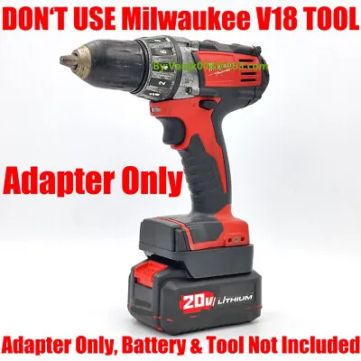 1x Adapter (For Bauer 20V Li-Ion Battery Convert To Milwaukee M18/XC Tools) • $23.89