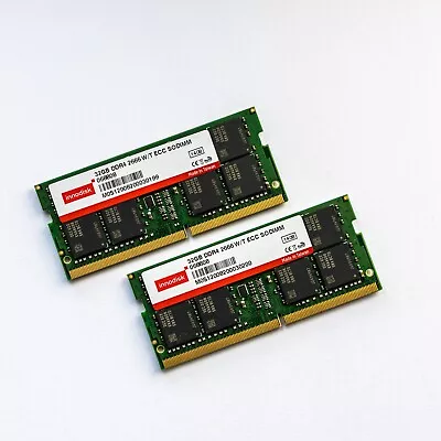 £90 • Buy 64GB Ddr4 2666 Sodimm (2x32GB) Laptop Ram Upgrade Kit ECC RAM