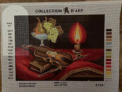 $19.99 • Buy Needlepoint Canvas 30x40  Still Life Canvas Only 12x16 Inch