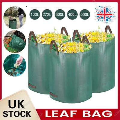 Heavy Duty Garden Waste Bag Reusable Refuse Sack Leaves Grass Bin Rubbish Bag UK • £5.49