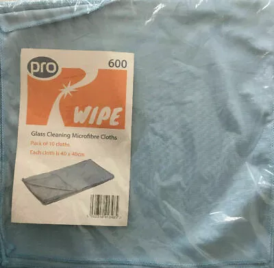 Microfibre LARGE Cloth Glass Window Mirror Home Work Cleaning Blue PRO WIPE • £2.89