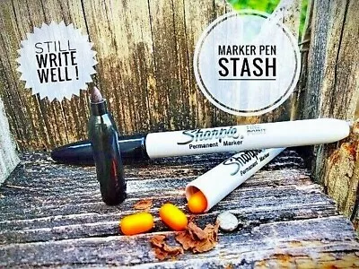 Hidden Compartment Sharpie Secret Stash Can Hide Cash Jewelry Meds+ FREEBIE • $9.99