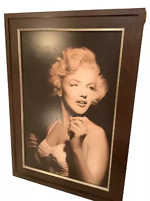 Marilyn Monroe Photo On Board & Framed - Old-school Art Style LARGE Portrait🎨🖌 • $149.98