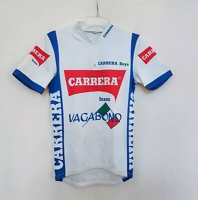 $49.99 • Buy Vintage Rare 1980's Carrera Jeans Vagabond Short Sleeve Cycling Jersey Italy M