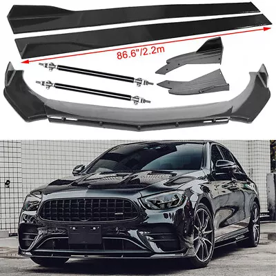 Carbon Fiber Front Bumper Lip Side Skirt/ Strut Rods For Mercedes-Benz W211 W212 • $149.99