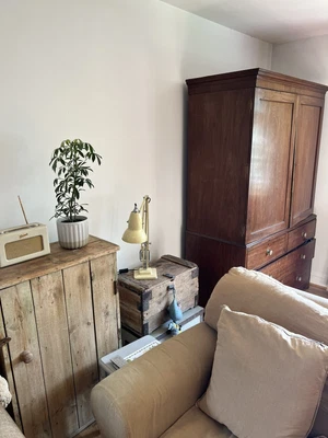 £820 • Buy Antique 19th Century Oak Country Farmhouse Kitchen Pantry Linen Press Cupboard