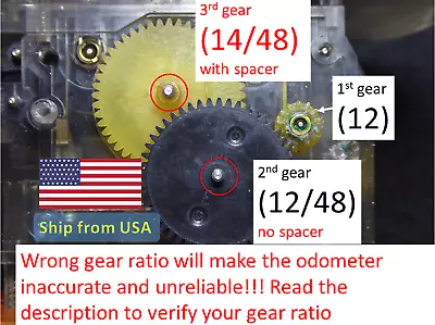 BMW E30 US Spec MPH Cluster VDO Speedometer 318 325 M3 Odometer Repair Gears • $17.95