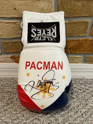 $3.25 • Buy Manny Pacquiao Signed Auto Cleto Reyes Philippine Flag Boxing Glove Psa Proof Nr