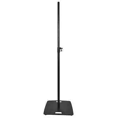 QTX Heavy Duty Adjustable PA Speaker Stand With Square Base Black Steel Stage DJ • £59