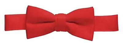$7.98 • Buy New Boys Baby Kids PreTie Red Bow Tie Satin Matching Adjustable Band US SELLER