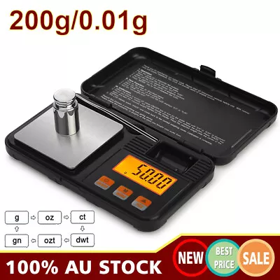 200g/0.01g Digital Milligram Scales High Precision Electronic Pockets Scale AU • $20.99