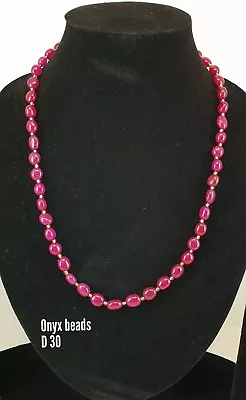 Indian Kundan Jewelry Red Onyx Beads Nekclace Pendant Traditional Jewelry ES • $19.20
