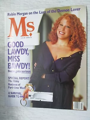 Ms. Magazine March 1989 Bette Midler Aboriginal Paintings Women's Feminism • $24.95