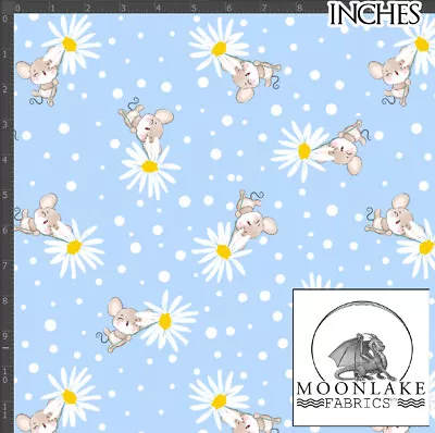 Daisy Mouse Summer Giggles 100% Quality Cotton Poplin Fabric *Exclusive* • £5.45