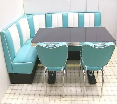 Retro Furniture 50s American Diner Restaurant Kitchen Corner Booth Set 130 X 210 • £3690