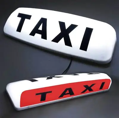 24  Led Magnetic Taxi Roof Sign Light White  Taxi Meter Sign Cab Light • $59.73