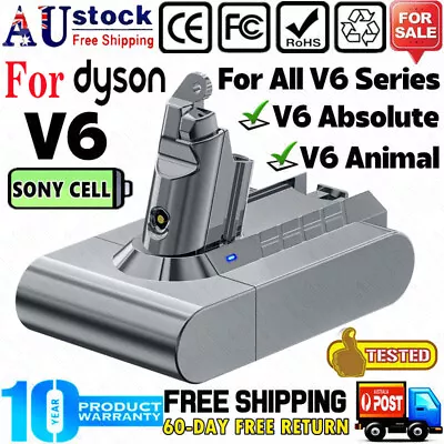 Sony Cell For Dyson V6 Battery V6 Animal Absolute SV03 SV04 SV06 SV09 DC61 DC62 • $39.99