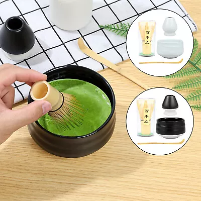 4Pcs Japanese Matcha Tea Set Matcha Starter Making Kit With Matcha Whisk McmSY • $39.69