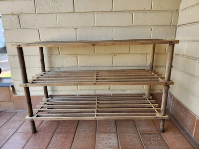 $5 • Buy Shoe Rack Storage Organizer Wooden
