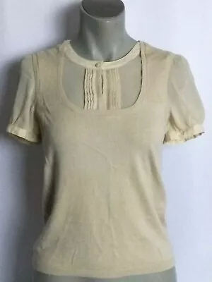 George By Mark Eisen Womens Beige Sheer Sweater Top Blouse Size XS 0/2 • $21.99