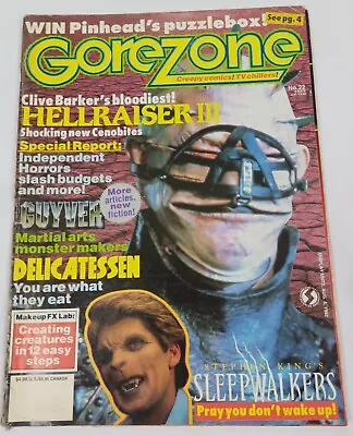 $12.99 • Buy GOREZONE Magazine # 22 - Hellraiser, Delicatessen, Sleepwalkers, The Resurrected