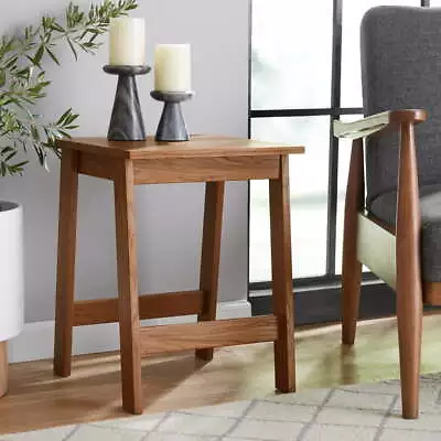 Modern Indoor Small Square Wood Side Table Walnut FinishWalnut Finish • $21.59