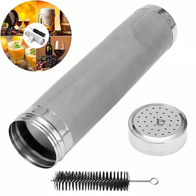 Stainless Steel Hop Basket Mesh Beer Filter Homebrew Hop Strainer Hop Spider Kit • £12.59