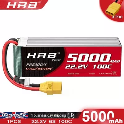 £72.99 • Buy 6S 22.2V 5000mAh LiPo Battery XT90 For RC Helicopter Airplane Car Truck Quad FPV