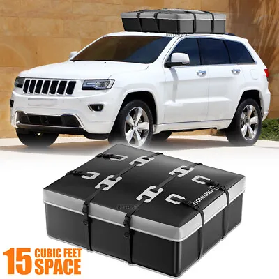 15 Cubic Roof Rack Top Cargo Carrier Storage Bag 600D For Jeep Grand Cherokee  • $89.10