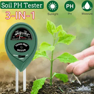 3 In 1 PH Tester Soil Water Moisture Light Test Meter For Garden Plant Seeding • $9.99