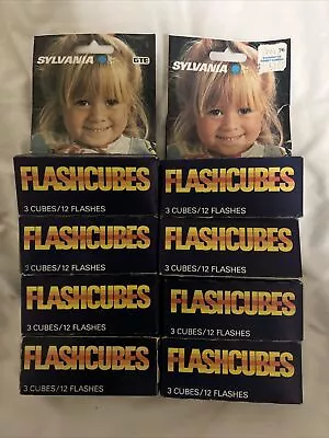 $24.99 • Buy Sylvania Blue Dot  CamerA  Flash Cubes   8 PACKS OF 3 CUBS  96 FLASHES