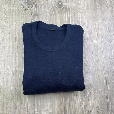 Lululemon Sweater Medium Blue Alpine Air Crew Merino Wool Crewneck Long Sleeve • $34.99