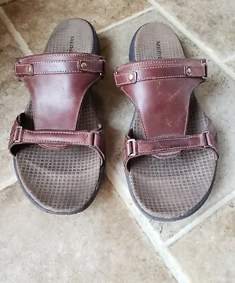 Merrill Leather Glade Autumn Sandals Slides  Women’s Sz 10 Light Brown • $20