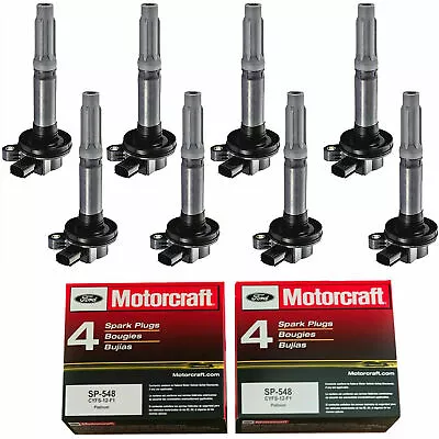 Motorcraft Platinum Spark Plug & Engine Ignition Coil For Ford Mustang 5.0L V8 • $218.16