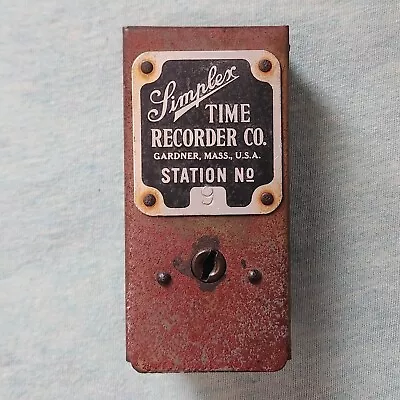 Vintage Simplex Time Recorder Co. Station Lock Box • $35