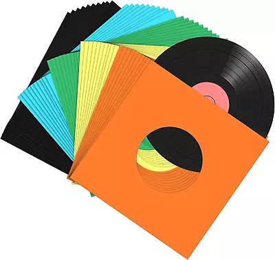 50 Pieces Paper Vinyl Record Sleeves 45 RPM Protection Paper Covers For Singles • $29.30