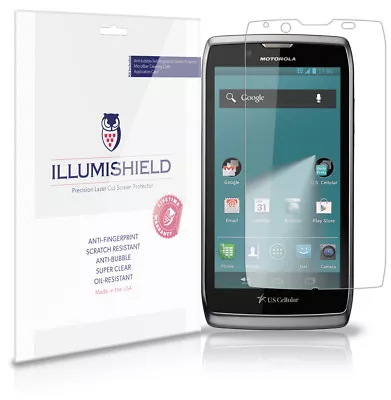 ILLumiShield Anti-Bubble/Print Screen Protector 3x For Motorola Electrify 2 • $7.65