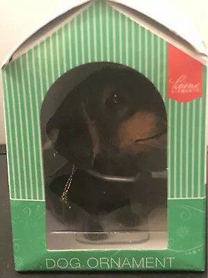 2013 Home Elements BLK/TAN DACHSHUND Christmas Ornament-WALGREENS EXCLUSIVE • $15