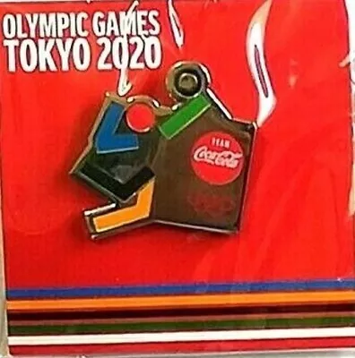 2020 Tokyo Japanese Coke Olympic Volleyball Pictogram Sponsor Sports Pin • $9.95