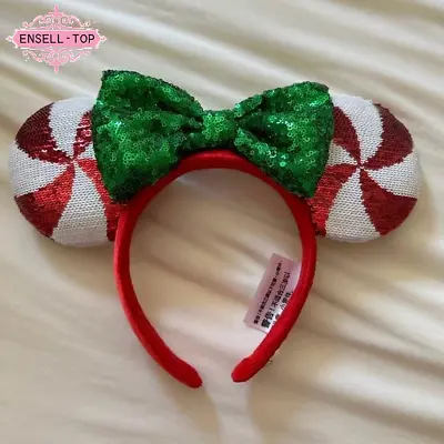 New Disney Parks Mickey Minnie Mouse Lollipop Candy Cane Cutie Ears Headband • $16.99