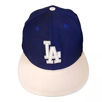 Vtg LA Dodgers New Era 9fifty Snapback Hat Cap Retro 80s Logo RARE WHITE BRIM • $64.99