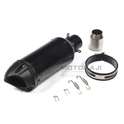 38-51mm Universal Motorcycle Bike Exhaust Muffler Pipe Stainless 320mm Tail Tube • $42.75