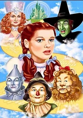 Handmade Wizard Of Oz Cast Colorful 8x10 Movie Craft Or Quilters Fabric Block • $12.95