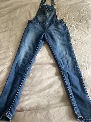 £5 • Buy Girl Denim Dungarees 14 15 Years 