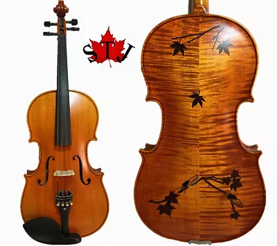 Guarneri Style SONG Maestro Inlayed Maple Leaf / Two Cicada 16   Viola #9771 • $406.13